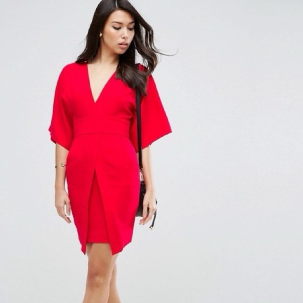 ASOS Kimono Red Mini Dress​ US 4